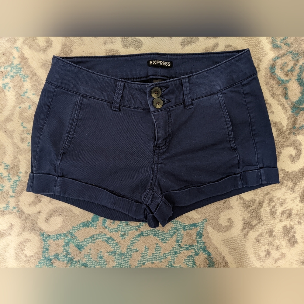 Express shorts navy blue cotton washed  size 2